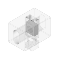 MODULAR SOLUTIONS ABS PART<br>SPACER BLOCK MODEL 45 CLEAR
